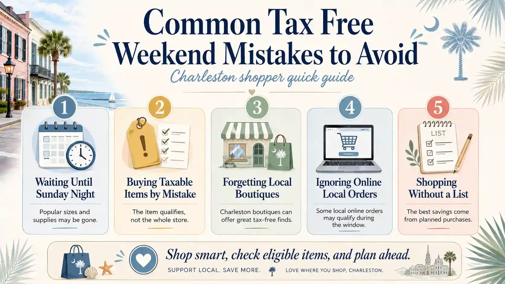 Charleston weekend shopping mistakes to avoid