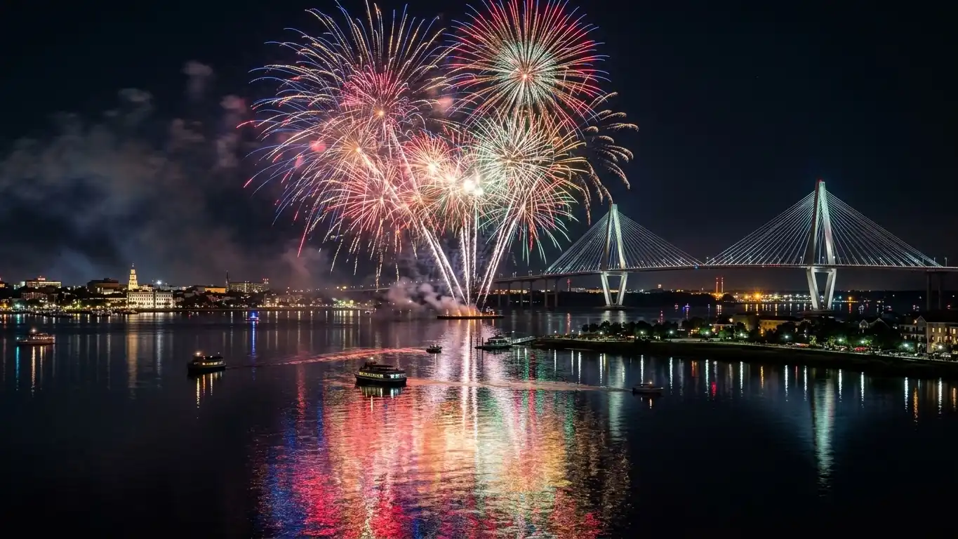 Charleston 4th of July 2026 events fireworks over the harbor