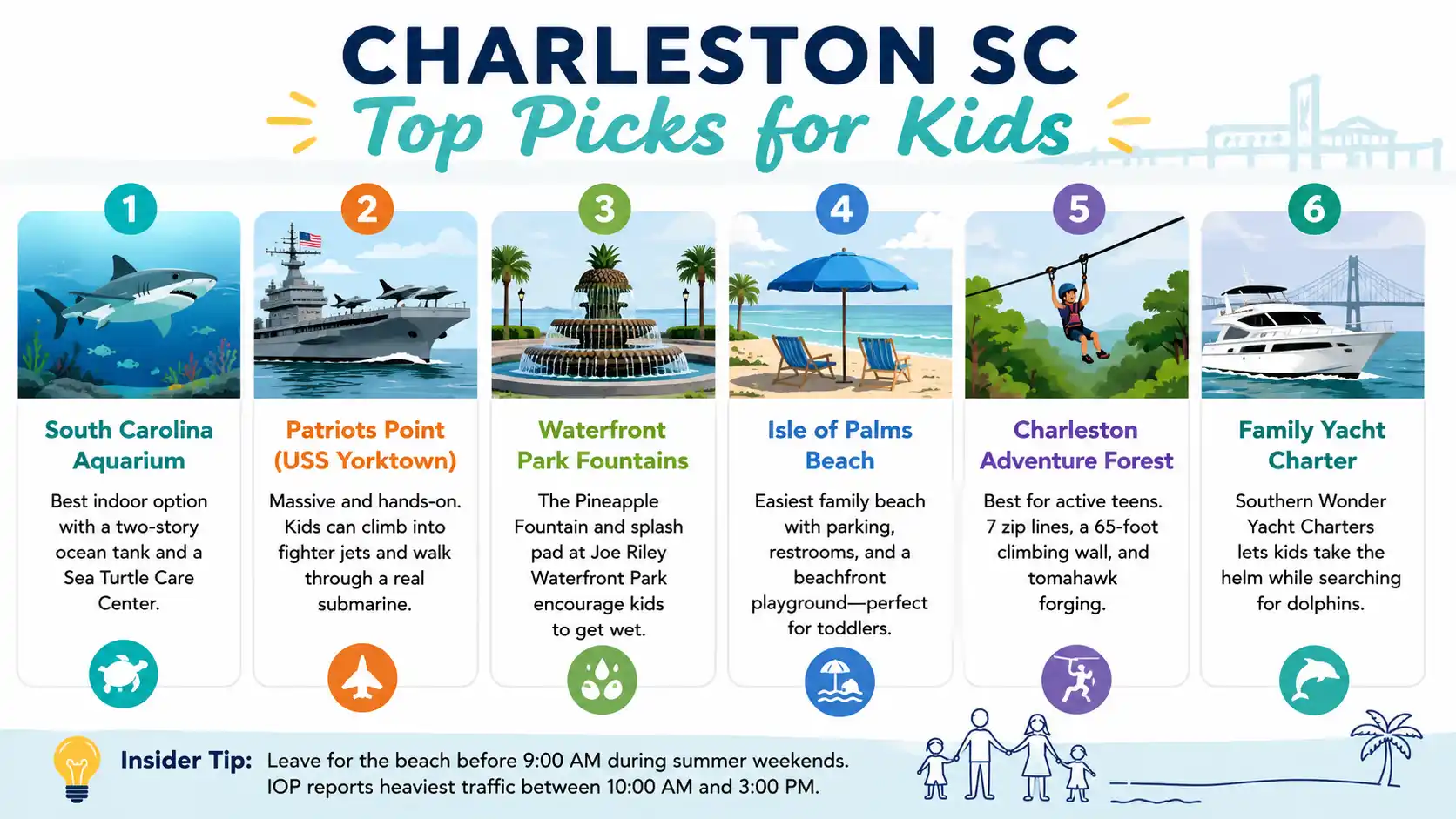 top places for kids visit in charleston