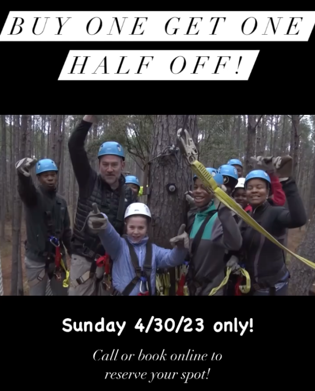 Charleston Zipline Adventures | Buy One Get One Half Off!